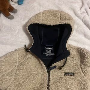 LL BEAN  sherpa 3/4 length warm coat